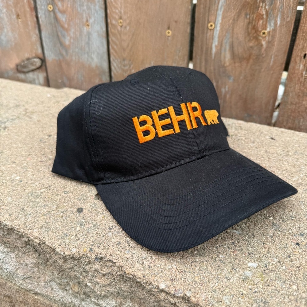 Black Orange Logo Trucker Cap Behr